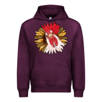 Mauve Wine sunflower with rooster Urban Hoodie - RanaPortraitStore