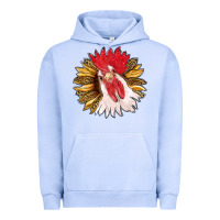 Pigment Grape Ice sunflower with rooster Urban Hoodie - RanaPortraitStore