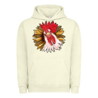 Pigment Pistachio sunflower with rooster Urban Hoodie - RanaPortraitStore