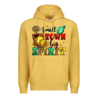 Antique Gold small town big spirit softball Premium Hoodie - Zillion Design Studio