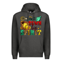 Charcoal Heather small town big spirit softball Premium Hoodie - Zillion Design Studio