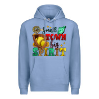 Colony Blue small town big spirit softball Premium Hoodie - Zillion Design Studio