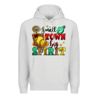 Dove Grey small town big spirit softball Premium Hoodie - Zillion Design Studio