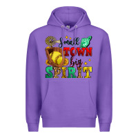 Purple small town big spirit softball Premium Hoodie - Zillion Design Studio
