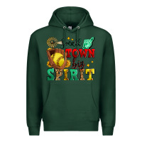 Sports Green small town big spirit softball Premium Hoodie - Zillion Design Studio