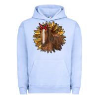 Pigment Grape Ice sunflower with horse Urban Hoodie - RanaPortraitStore