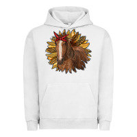 Pigment Lunar Rock sunflower with horse Urban Hoodie - RanaPortraitStore