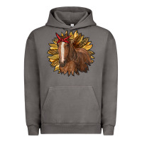Pigment Tornado sunflower with horse Urban Hoodie - RanaPortraitStore