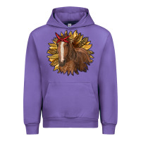 Tulip sunflower with horse Urban Hoodie - RanaPortraitStore