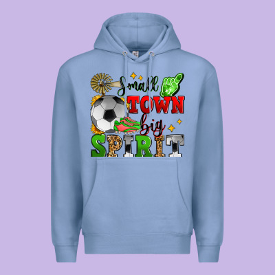 Small Town Big Spirit Soccer Premium Hoodie Designed By Zillion Design Studio