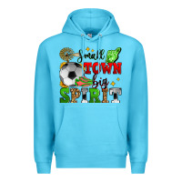 Ocean Blue small town big spirit soccer Premium Hoodie - Zillion Design Studio