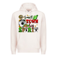 Pale Pink small town big spirit soccer Premium Hoodie - Zillion Design Studio