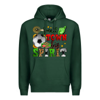 Sports Green small town big spirit soccer Premium Hoodie - Zillion Design Studio