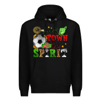 Black small town big spirit soccer Premium Hoodie - Zillion Design Studio