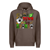 Coffee small town big spirit soccer Premium Hoodie - Zillion Design Studio