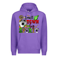 Purple small town big spirit soccer Premium Hoodie - Zillion Design Studio