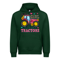 Forest Green just a girl who loves tractors Urban Hoodie - Zillion Design Studio
