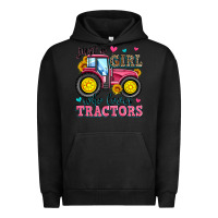 Pigment Black just a girl who loves tractors Urban Hoodie - Zillion Design Studio