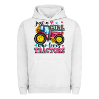 Pigment Lunar Rock just a girl who loves tractors Urban Hoodie - Zillion Design Studio
