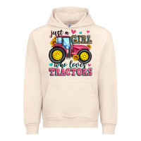Sandshell just a girl who loves tractors Urban Hoodie - Zillion Design Studio