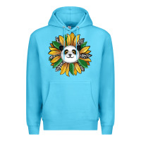 Ocean Blue panda sunflower Premium Hoodie - RanaPortraitStore
