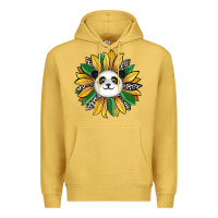 Antique Gold panda sunflower Premium Hoodie - RanaPortraitStore