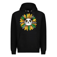 Black panda sunflower Premium Hoodie - RanaPortraitStore