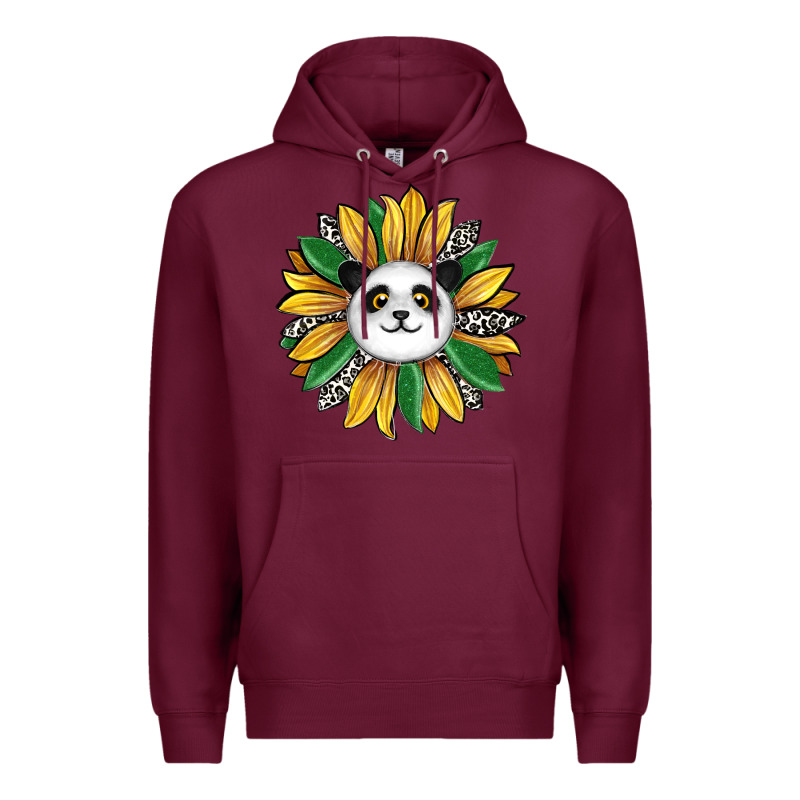 Panda Sunflower Premium Hoodie by RanaPortraitStore | Teevron
