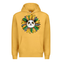 Mustard panda sunflower Premium Hoodie - RanaPortraitStore