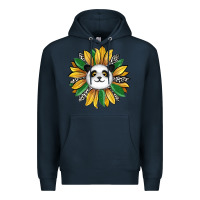 Navy panda sunflower Premium Hoodie - RanaPortraitStore