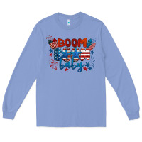 Colony Blue boom boom baby 4th of july Long Sleeve Tee - BarkalooDesign