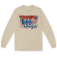 Mushroom boom boom baby 4th of july Long Sleeve Tee - BarkalooDesign