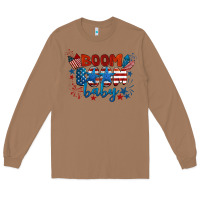Toasted Coconut boom boom baby 4th of july Long Sleeve Tee - BarkalooDesign