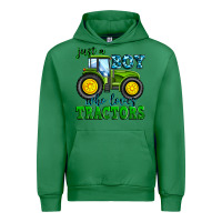 Emerald just a boy who loves tractors Urban Hoodie - Zillion Design Studio