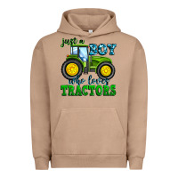 Pigment Burro just a boy who loves tractors Urban Hoodie - Zillion Design Studio