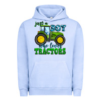 Pigment Grape Ice just a boy who loves tractors Urban Hoodie - Zillion Design Studio