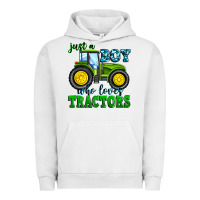 Pigment Lunar Rock just a boy who loves tractors Urban Hoodie - Zillion Design Studio