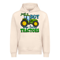 Sandshell just a boy who loves tractors Urban Hoodie - Zillion Design Studio