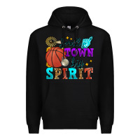 Black small town big spirit basketball Premium Hoodie - Zillion Design Studio