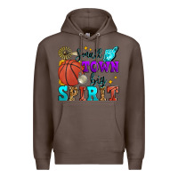 Coffee small town big spirit basketball Premium Hoodie - Zillion Design Studio