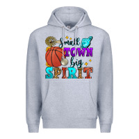 Heather Grey small town big spirit basketball Premium Hoodie - Zillion Design Studio