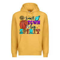 Mustard small town big spirit basketball Premium Hoodie - Zillion Design Studio