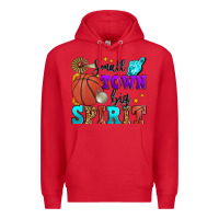 Red small town big spirit basketball Premium Hoodie - Zillion Design Studio