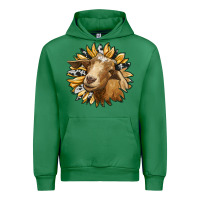 Emerald sunflower with goat Urban Hoodie - RanaPortraitStore