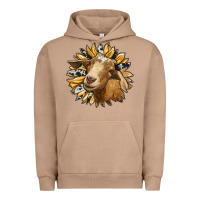 Pigment Burro sunflower with goat Urban Hoodie - RanaPortraitStore