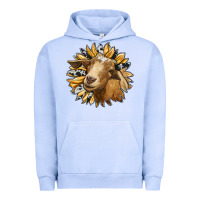 Pigment Grape Ice sunflower with goat Urban Hoodie - RanaPortraitStore