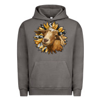 Pigment Tornado sunflower with goat Urban Hoodie - RanaPortraitStore