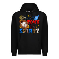 Black small town big spirit baseball Premium Hoodie - Zillion Design Studio