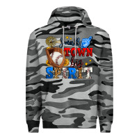 Slate Camo small town big spirit baseball Premium Hoodie - Zillion Design Studio