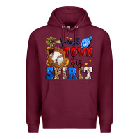 Burgundy small town big spirit baseball Premium Hoodie - Zillion Design Studio